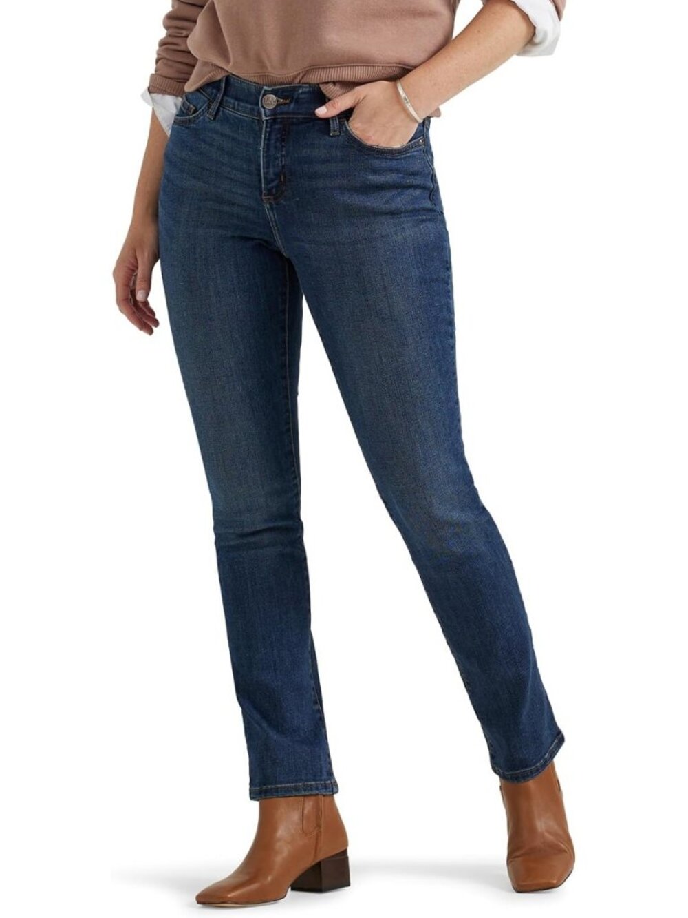 Ultra Lux Comfort Flex Motion Straight Leg Jeans for Women - Stylish & Versatile